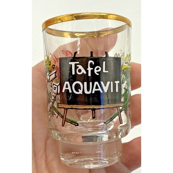 Vintage Ruhrglas Schnapsglaser Kasino Mit Dekor Schnapps Glasses Gold Rim 6 - Picture 10 of 16